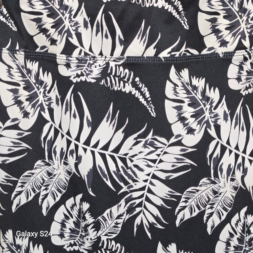 Black White Tropical Palm Leaf‎ Athletic Skort XL Built-in Shorts Golf Tennis